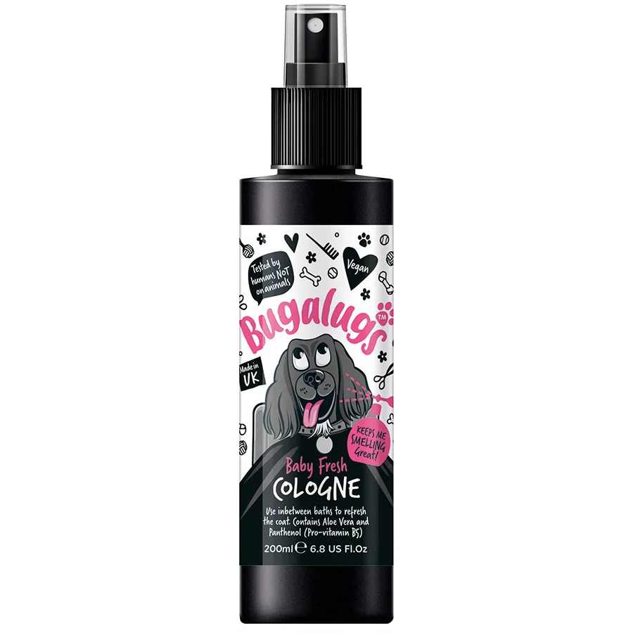 Genuine Bugalugs Baby Fresh Cologne Deodorising Spray for Dogs 200ml Reusable