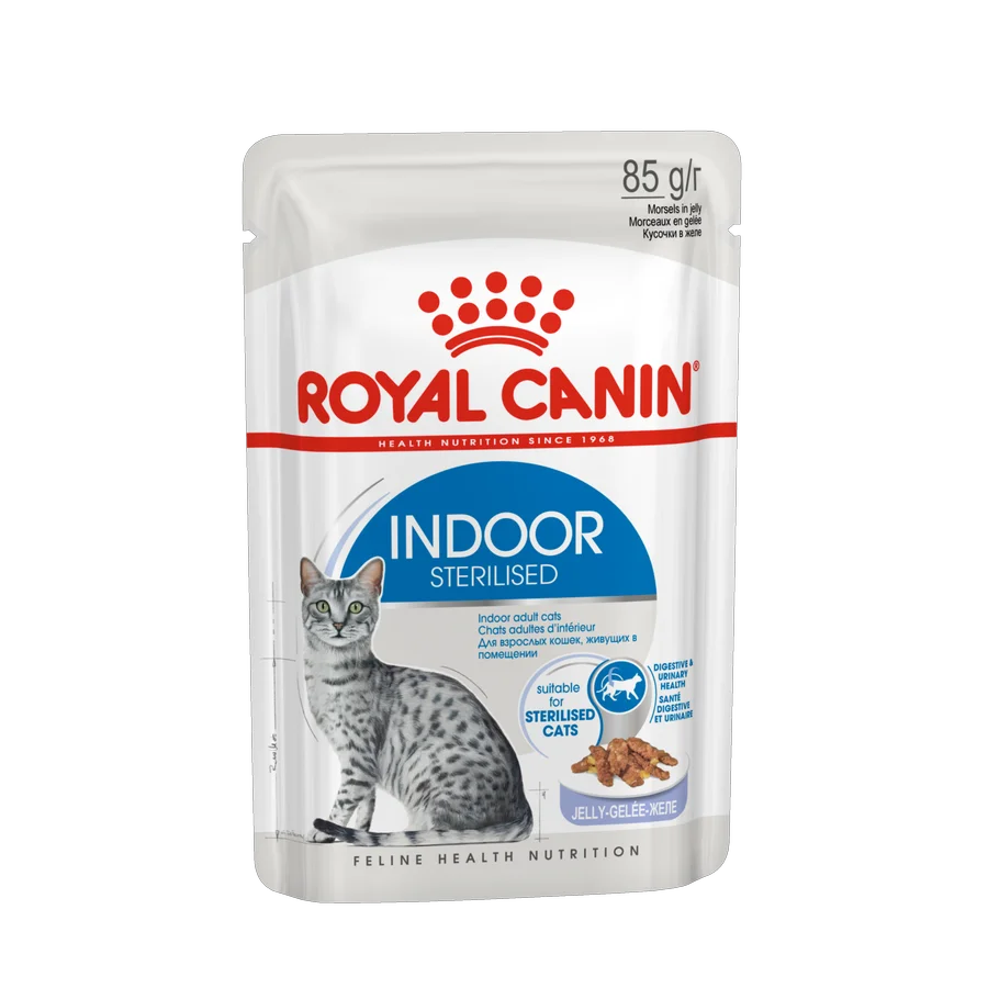 Safe Royal Canin Feline Indoor Sterilised Wet Adult Cat Food Jelly 12x85g High-Grade