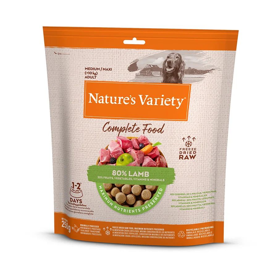 Excellent Natures Variety Large Breed Adult ze Dried Dog Food Lamb 250g Outstanding