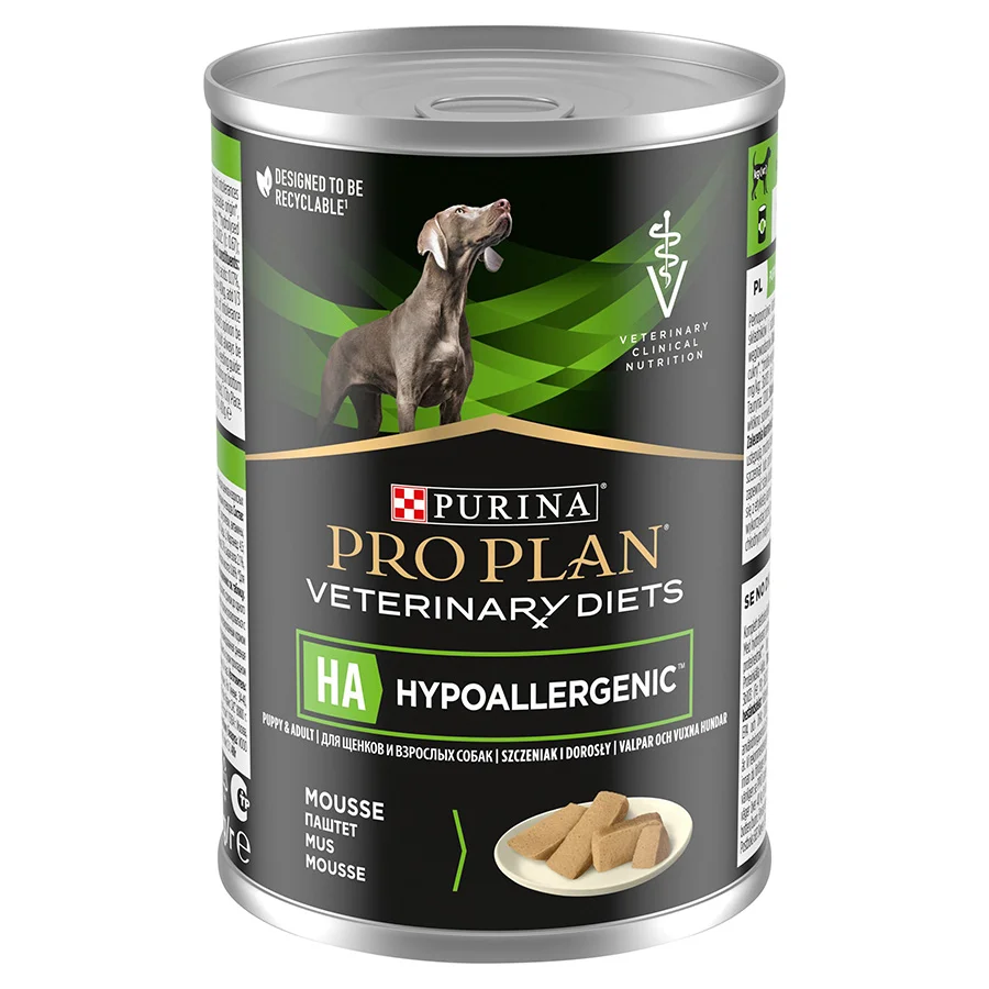 Recyclable Pro Plan Vet Diet Hypoallergenic Wet Adult Dog Food HA 12x400g Artisan