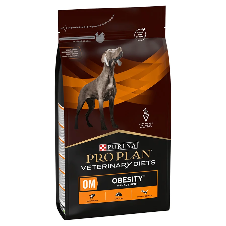 Trendy Pro Plan Vet Diet OM Obesity Management Adult Dry Dog Food 3kg Solid