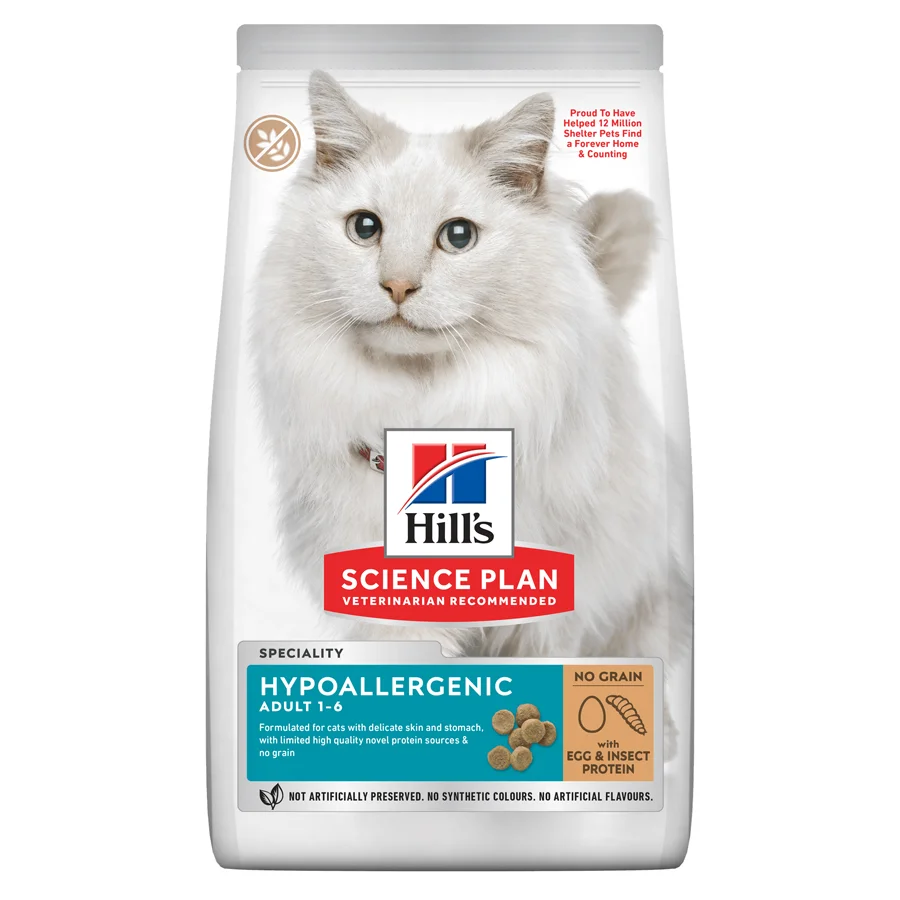 Trendy Hill x27 s Science Plan Hypoallergenic Dry Adult Cat Food Insect and Egg Protein 7kg Professional