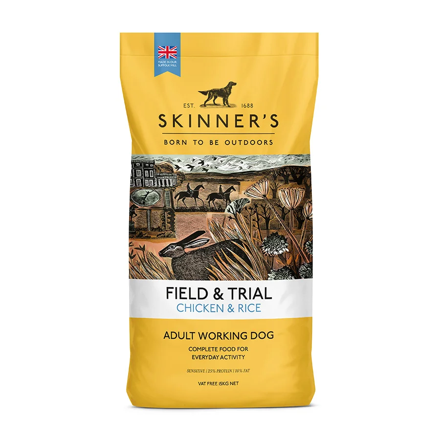 High-Performance Skinner x27 s Field Trial Adult Working Dry Dog Food Chicken Rice 15kg Efficient