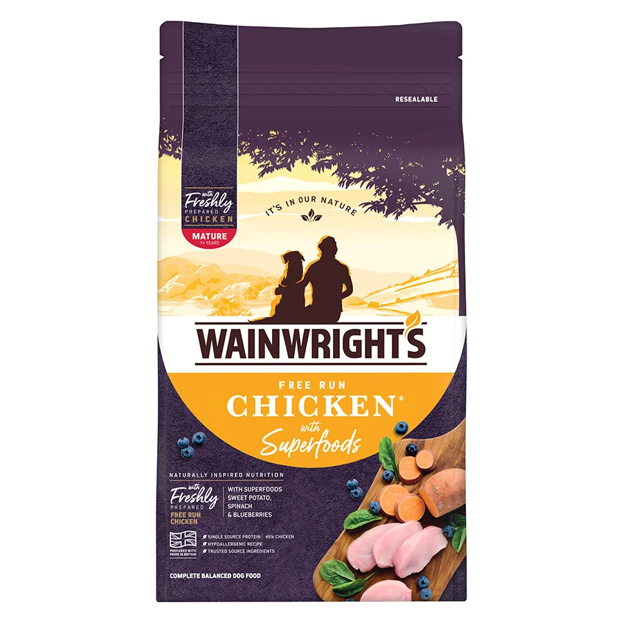 Dependable Wainwright x27 s Run Chicken with Superfoods Mature Dry Dog Food Soft