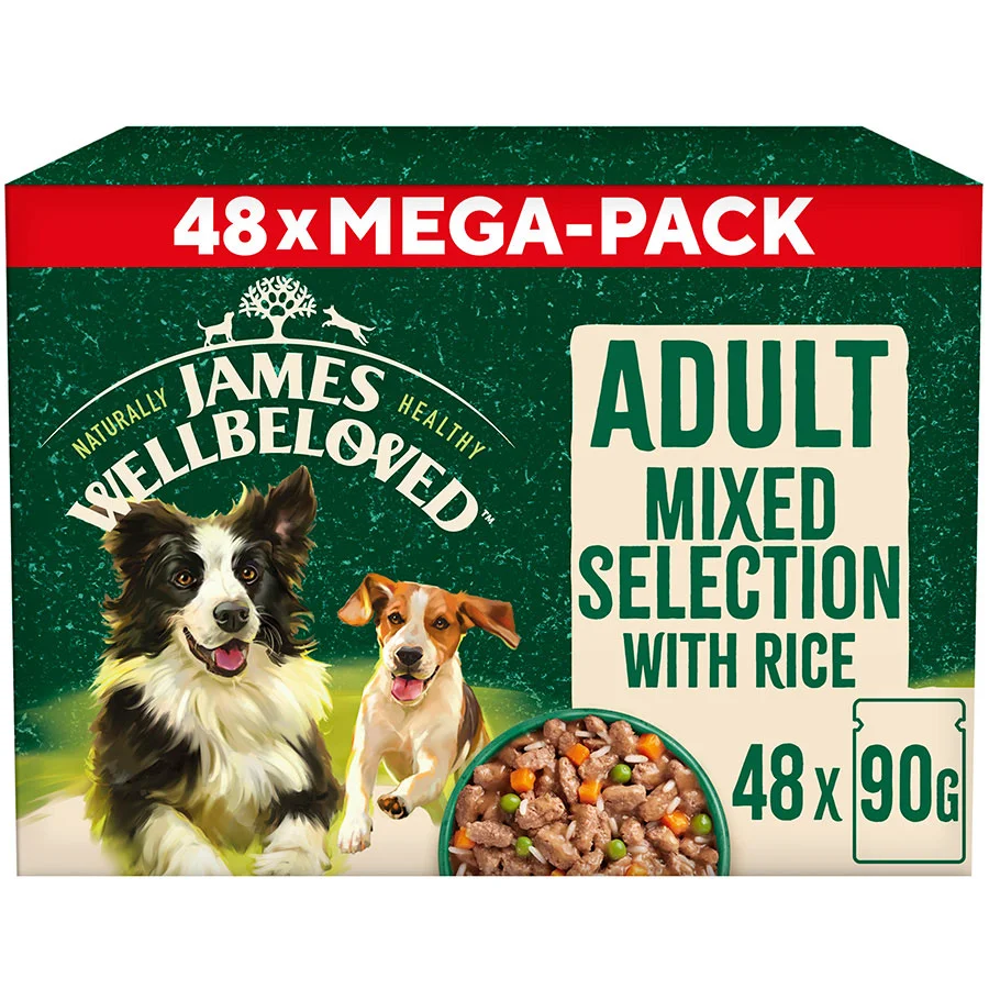 Exceptional James Wellbeloved Adult Wet Dog Food in Gravy Mixed Pack 48x90g Pouches Practical