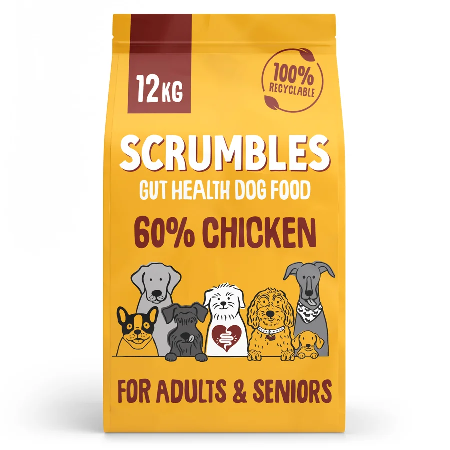 Soft Scrumbles Complete Dry Adult and Senior Dog Food Chicken 12kg Versatile