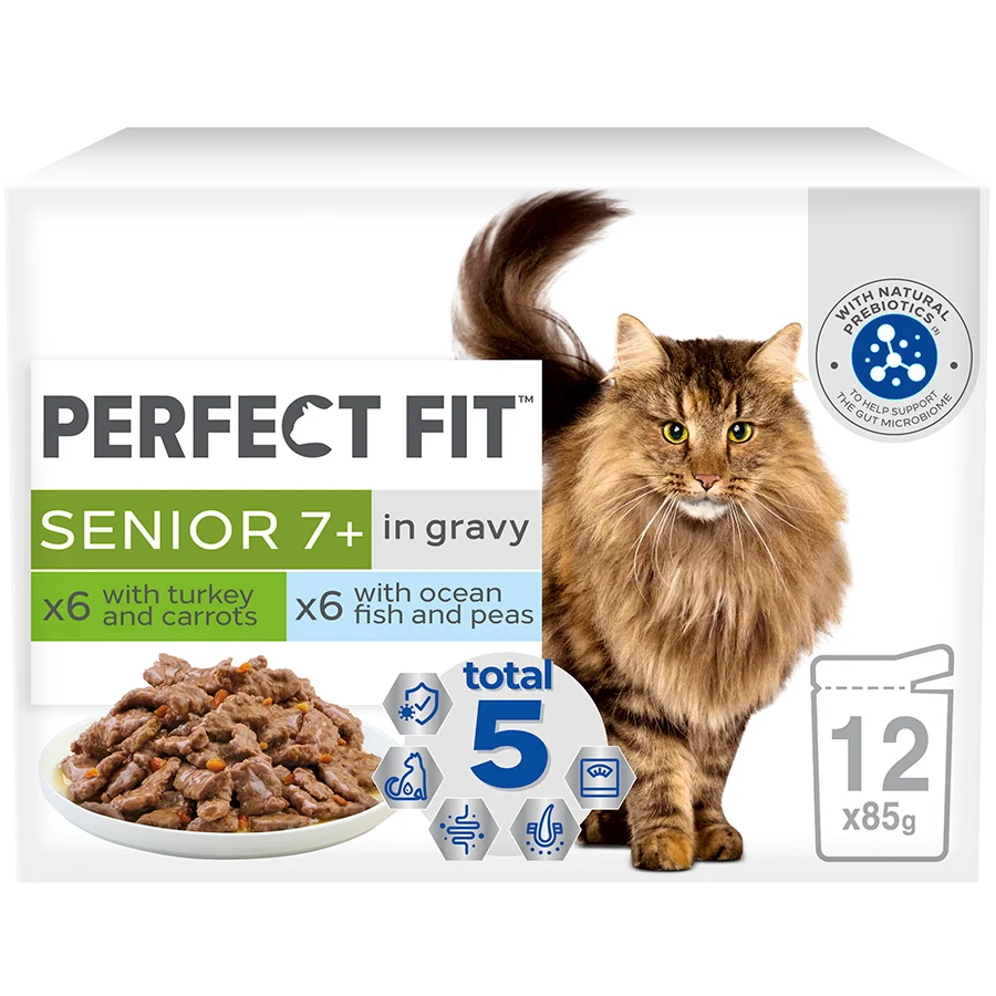Soft Fit Advanced Nutrition Wet Senior Cat Food Mixed 12 x 85g Pouches Safe