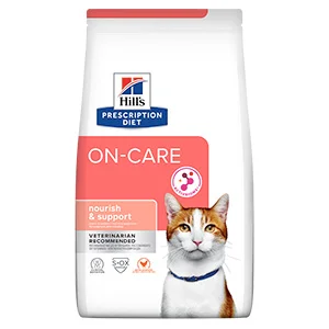 Professional Hill x27 s Prescription Diet ON-CARE Dry Adult Cat Food Chicken 1.5kg Organic