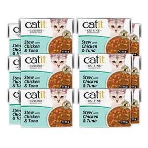 Flexible Catit Cuisine Wet Adult Cat Food Chicken and Tuna Stew 12 x 95g Responsible