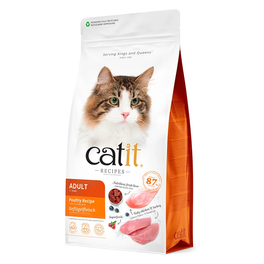 Classic Catit Recipes Dry Adult Cat Food Poultry Clean