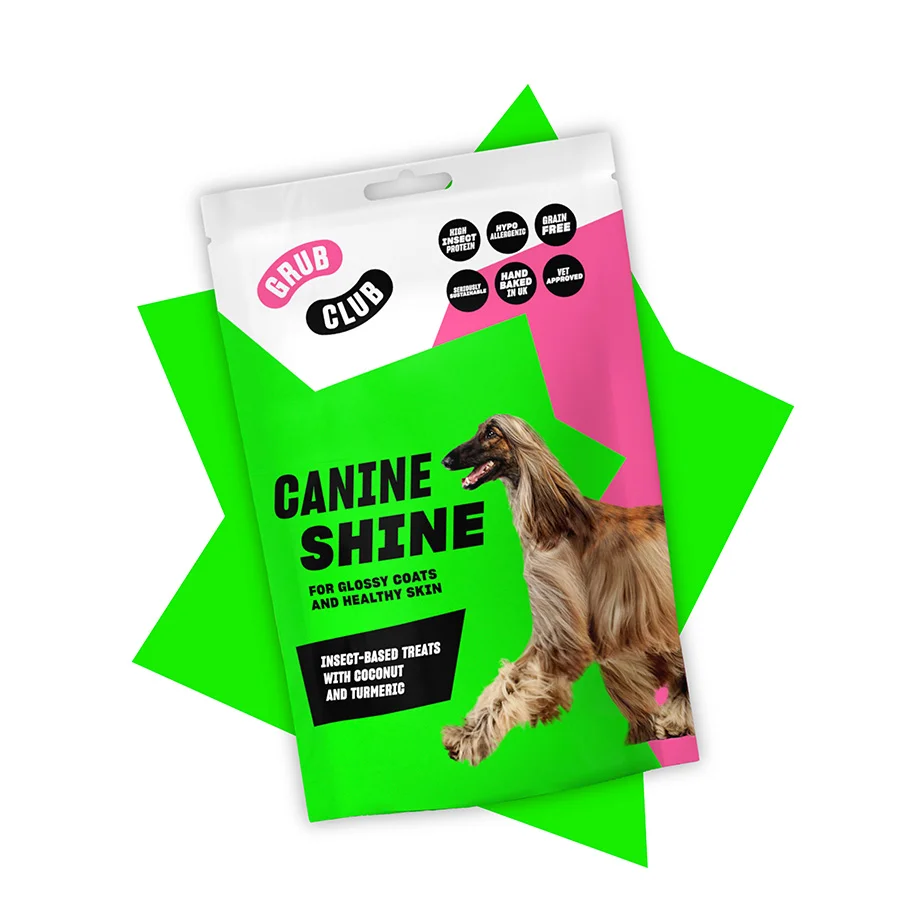 Secure Grub Club Canine Shine Insect-Based Dog Treats with Coconut Turmeric 100g Modern