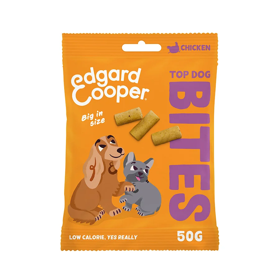Lightweight Edgard Cooper Dog Treat Large Bites Chicken 50g Relaxed