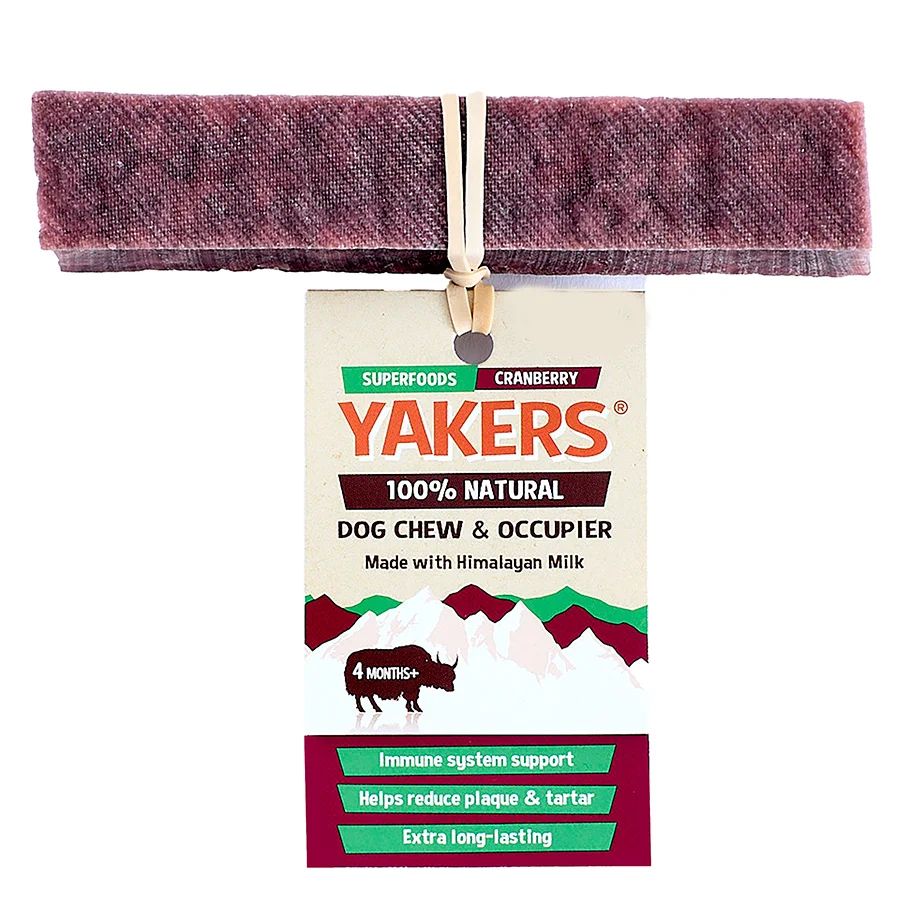 Traditional Yakers Dog Chew Treat Cranberry Organic