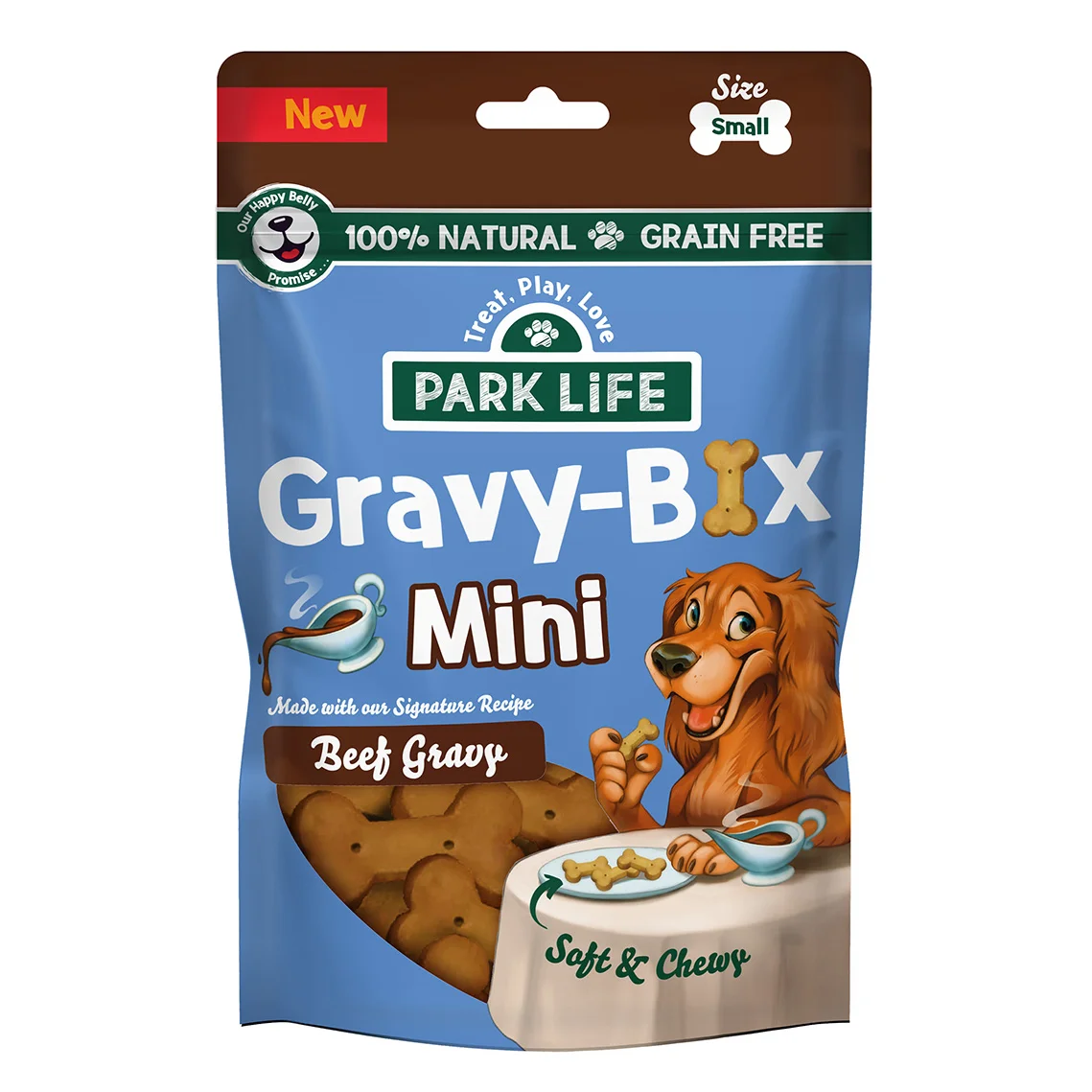 Fashionable Park Life Gravy-Bix Mini Beef Dog Treats 100g Premium
