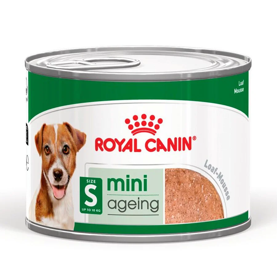 Safe Royal Canin Mini Ageing 8 Wet Dog Food in Loaf 195g Can Stylish