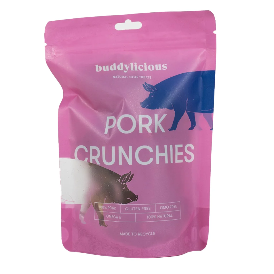 Top-Quality Buddylicious Pork Crunchies Dog Treats 150g Smooth