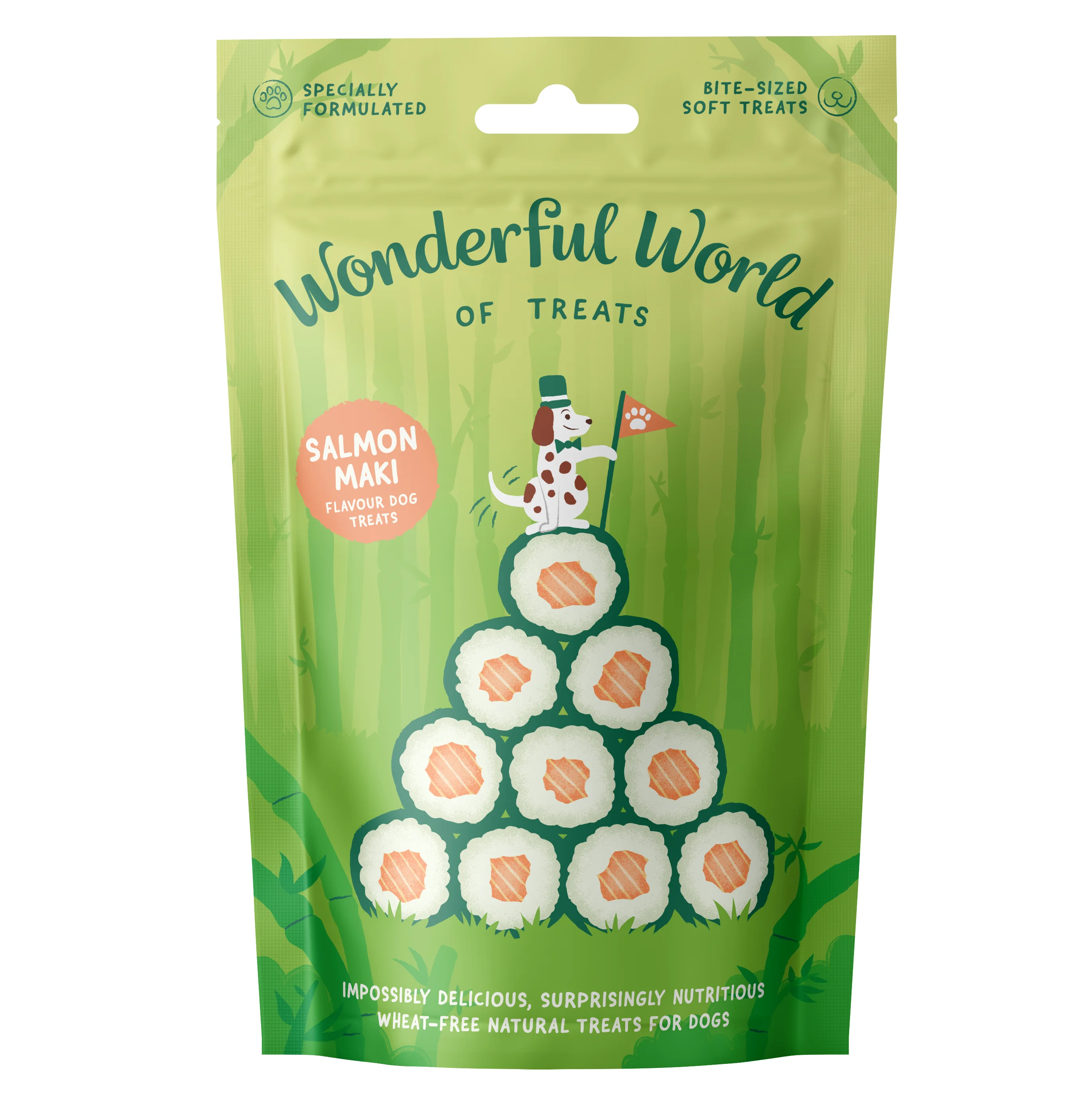Next-Generation Wonderful World of Treats Salmon Maki Dog Training Treats 50g Lightweight
