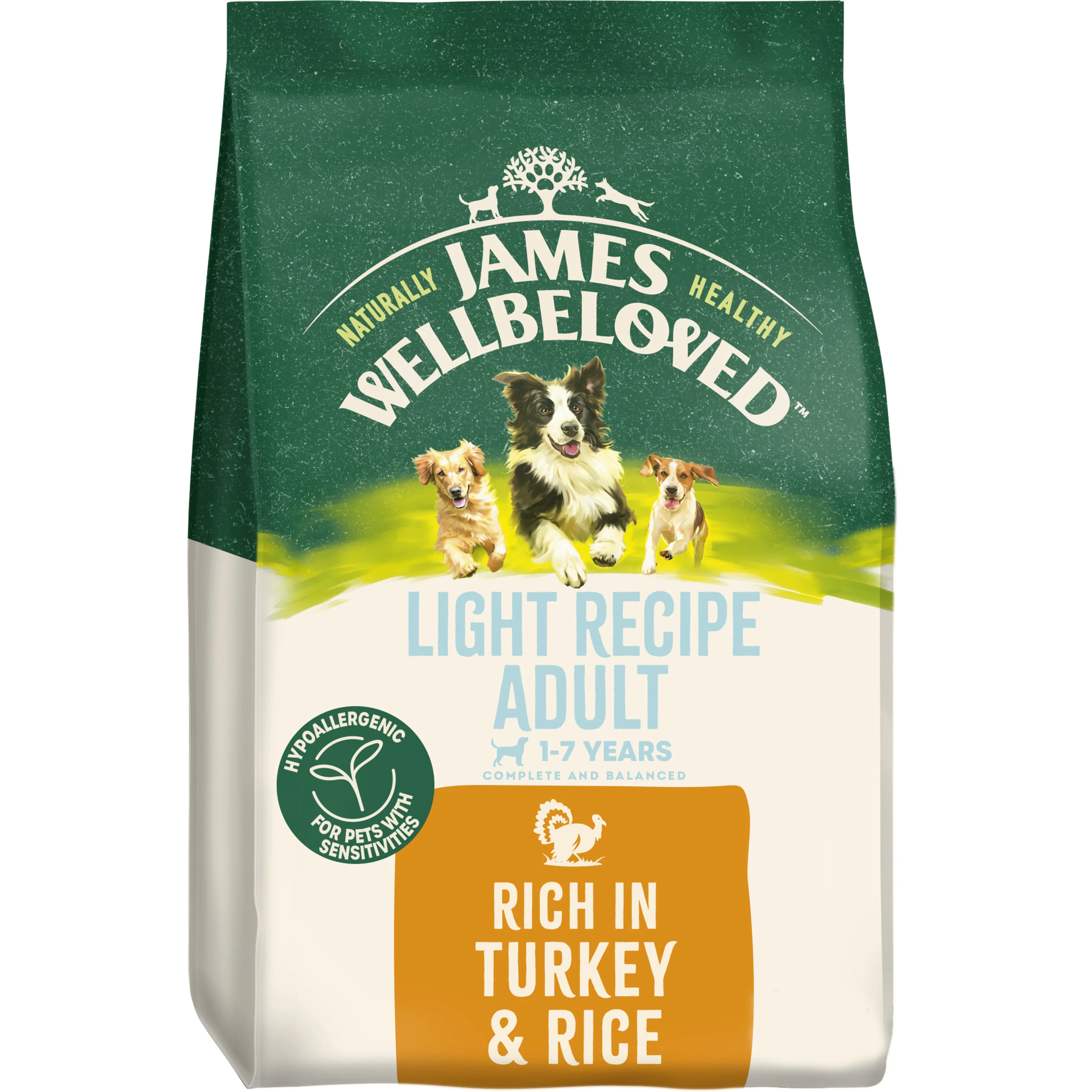 Flexible James Wellbeloved Light Adult Dry Dog Food Turkey Rice Reliable
