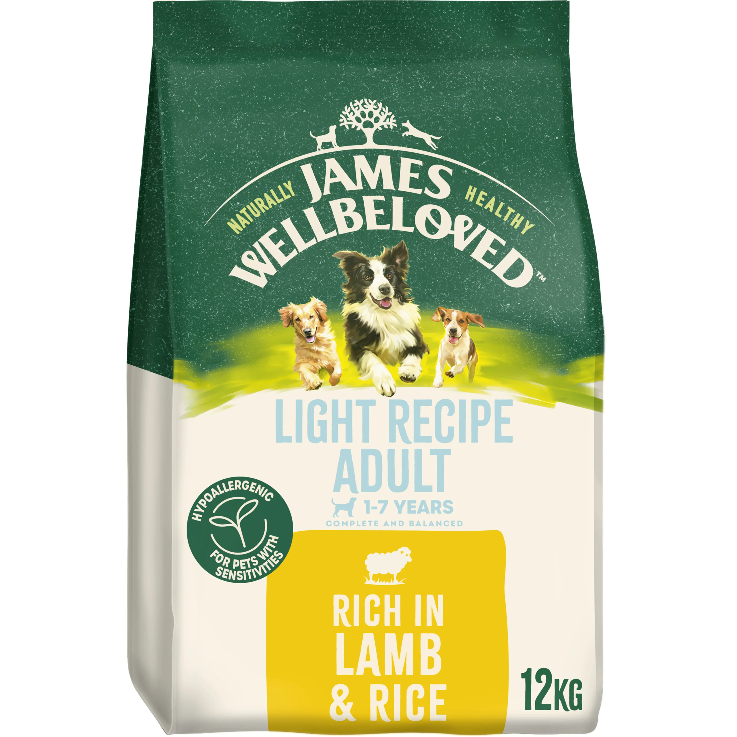 Exceptional James Wellbeloved Light Adult Dry Dog Food Lamb Rice 12kg High-Grade